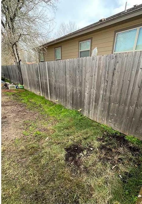 After: the fence line cleared